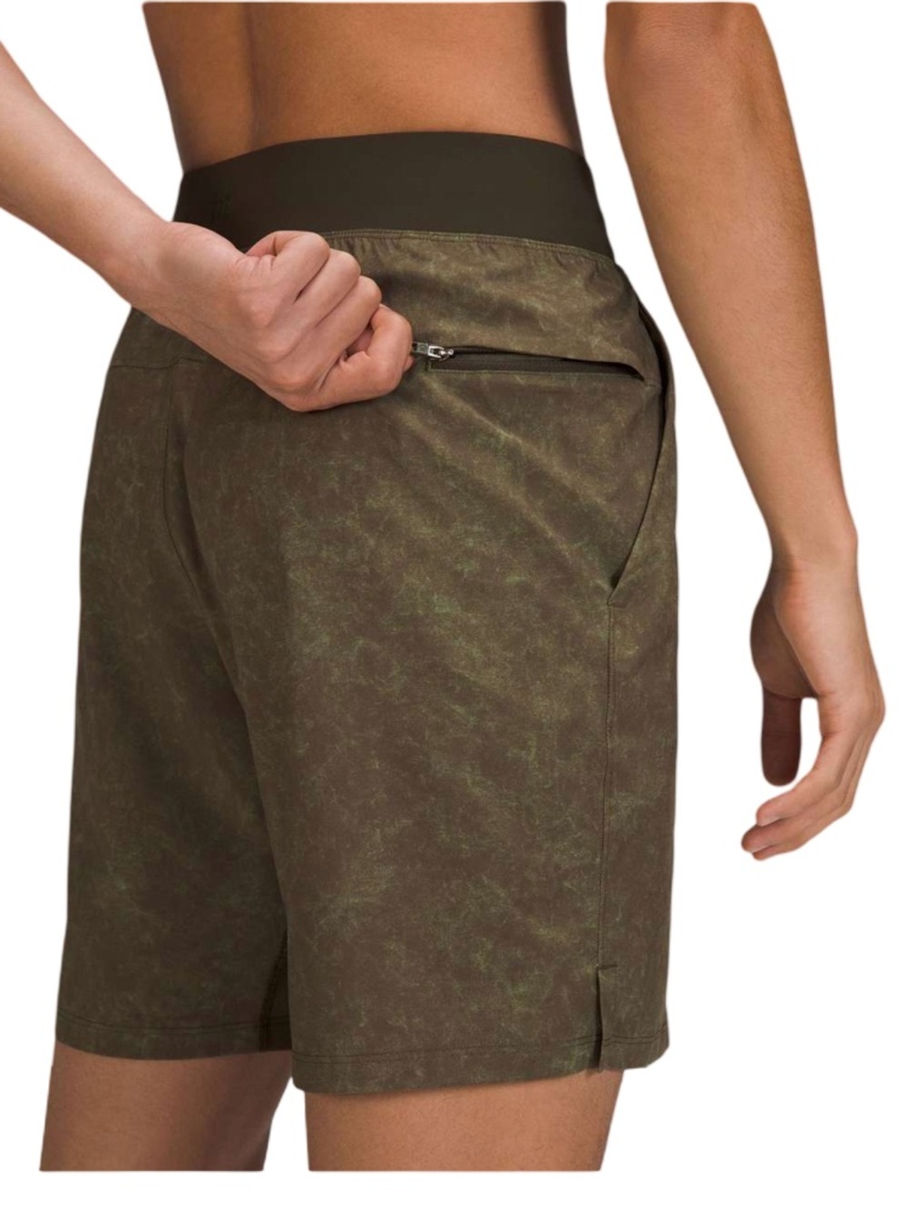 Lululemon Mens T.H.E. Linerless Short 7” Inseam Grave Dust Dark Olive Multi M - Picture 3 of 8